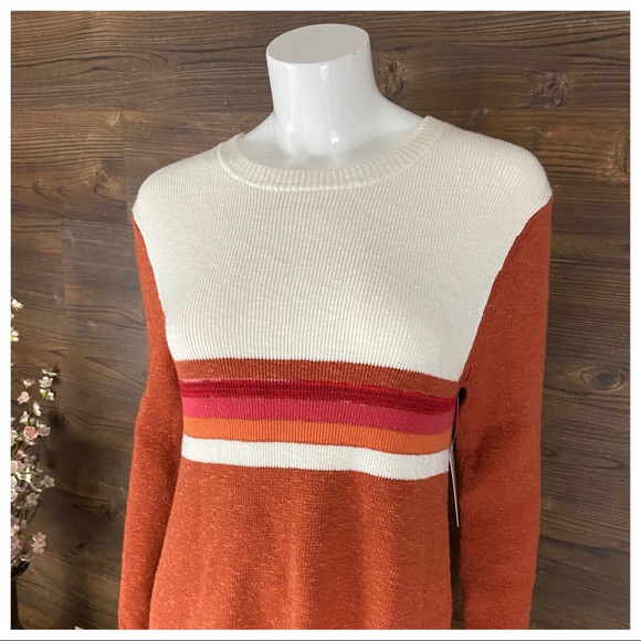 NWT Free People Colorblock Swit Mini Dress Size L - Picture 4 of 8